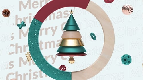 Abstract 3D Christmas Logo