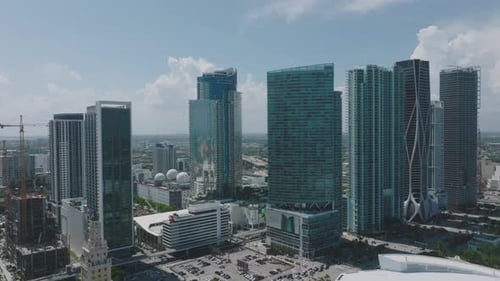 Aerial Overview of Miami Downtown