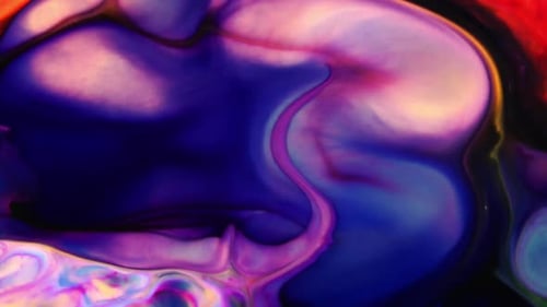 Abstract Ink Paint Mixing and Flowing