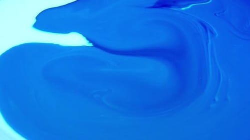 Swirling Flow of Viscous Blue Liquid