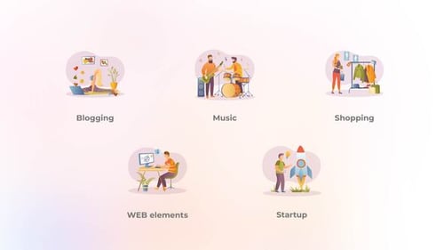 Dynamic Gradient Concept Motion Graphics for Presentations