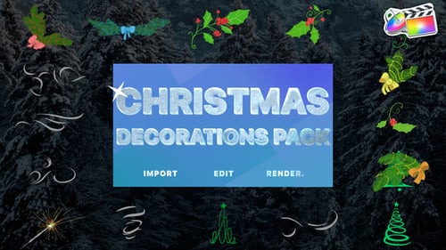 Animated Christmas Holiday Decorations Pack