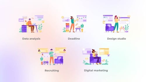 Digital marketing - Purple concept