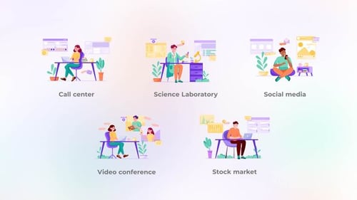 Social media - Purple concept