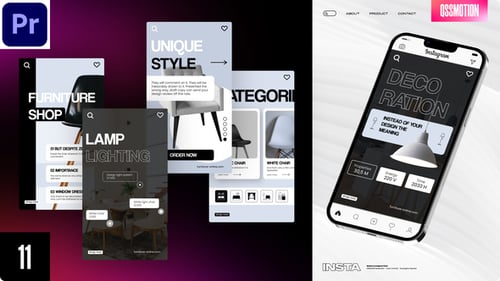 Minimal Furniture Instagram Stories For Premiere Pro