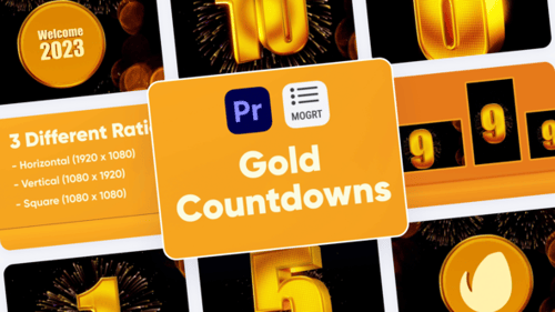 Cuenta regresiva de oro para Premiere Pro