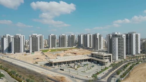 Aerial Shot of Manhattan Neighborhood At Netivot City
