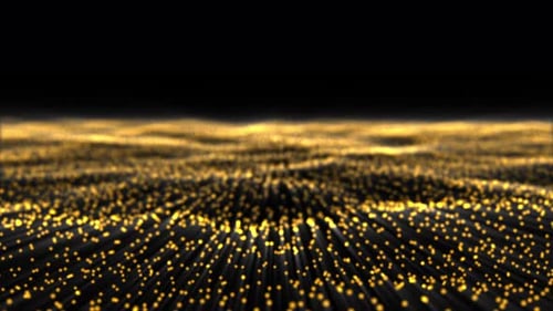 Gold Particle Field Background