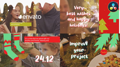 Christmas Greeting Scenes for DaVinci Resolve