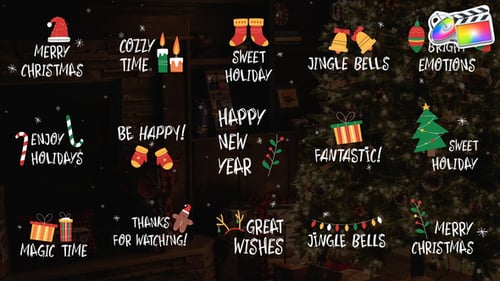 Christmas Comic Titles for FCPX