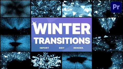 Transiciones de invierno helado | Premiere Pro MOGRT