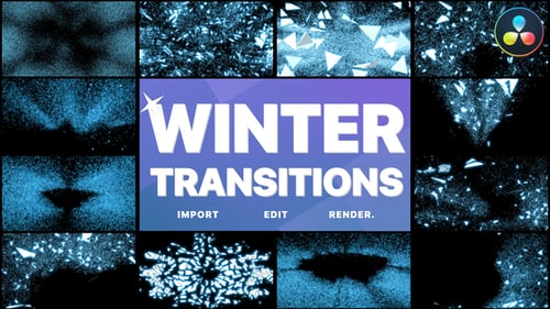 Ice Winter Transitions | DaVinci Resolve