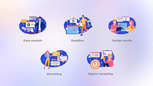 Animated Digital Marketing Concepts for Business Presentations