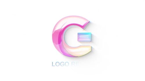 Iridescent Glossy Logo Reveal Animation