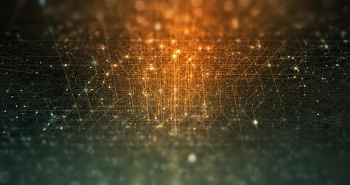 Abstract Futuristic Digital Network Data Flow Background