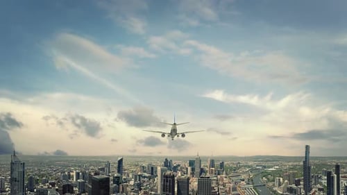 Airplane Landing Melbourne Australia