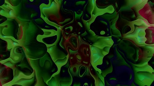 Abstract Background Black Green Color holographic Marble Liquid Animation