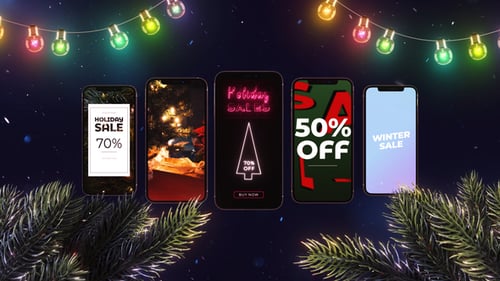 Festive Christmas Sale Social Stories Pack