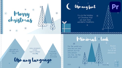 Christmas Typography Scenes for Premiere Pro