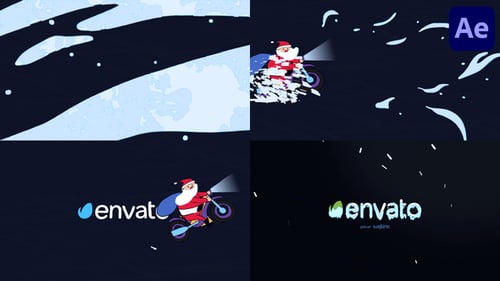 Santa Moto Logo Opener | After Effects