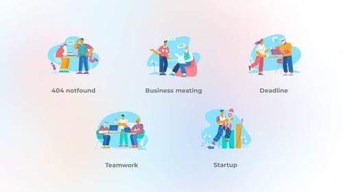 Trabajo en equipo: conceptos azules
