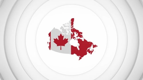 Animated Canada Map Flag Reveal