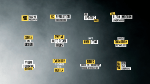 Modern Animated Titles and Lower Thirds Template