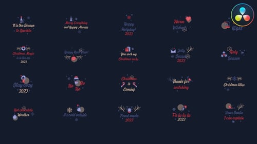 Animated Christmas Titles with Decorative Holiday Icons