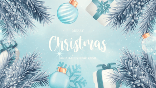 Animated Christmas and New Year Holiday Greeting Titles