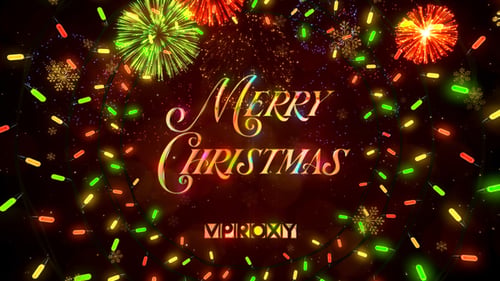 Saludos con luces navideñas