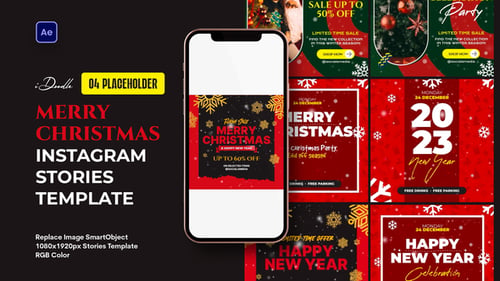 Merry Christmas Instagram Post Template