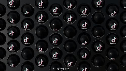 3D Social Media Logo Reveals on Spinning Spheres