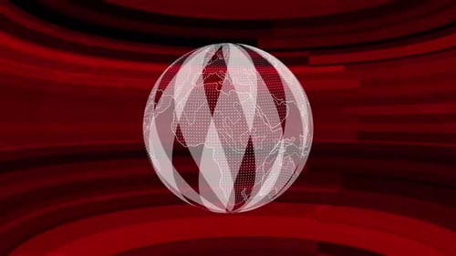 Animated Digital Globe News Broadcast Background