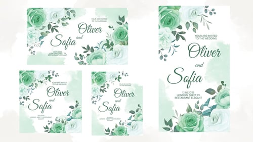 Wedding Invitation Intro 4 in 1