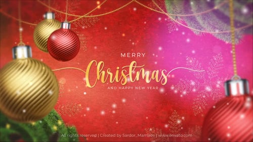 Elegant Golden Christmas and New Year Festive Opener
