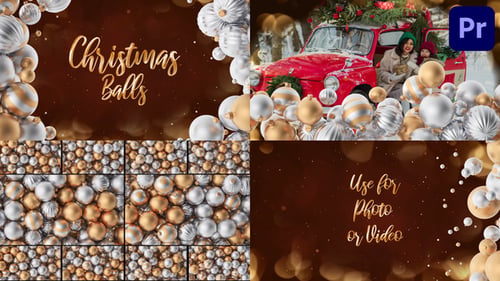 Christmas Balls Opener And Transitions for Premiere Pro