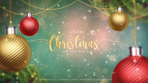 Elegant Christmas and New Year Text Reveal