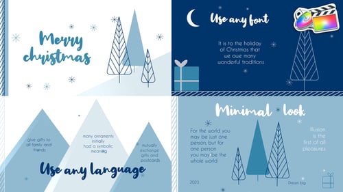 Christmas Typography Slides for FCPX