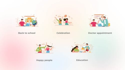 Minimal Animated Concept Illustrations Pack