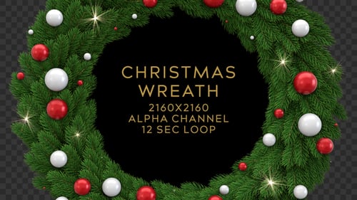 Sparkling Christmas Wreath Decoration Alpha Loop