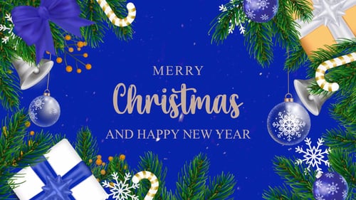 Elegant Christmas and New Year Greetings Title Animation