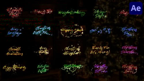 Magic Sparkling Christmas and New Year Titles Animation