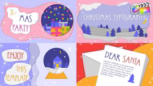 Christmas Greetings Colorful Scenes | FCPX