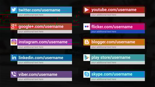 Clean Minimal Social Media Banderoles vidéo