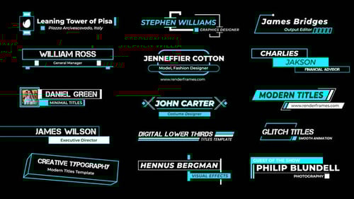 DIgital Glitch Lower Thirds