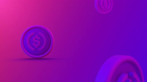 Usd Coin Cryptocurrency Coin Background Loop