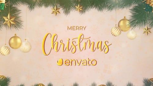Elegant Merry Christmas and Happy New Year Holiday Intro