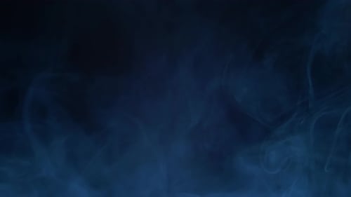 Abstract Swirling Blue Smoke on Dark Background