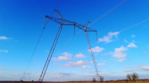 High Voltage Electric Tower With Insulators