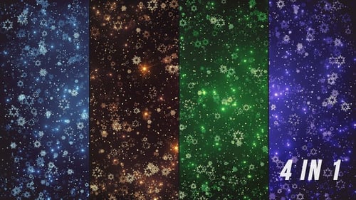 Colorful Sparkling Star Particles Looping Celebration Background